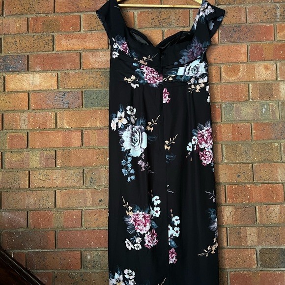 Formal dress city chic love blooms cocktail dress. NWT XS (14) black & floral - Picture 11 of 14
